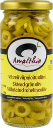 Amalthia vihreä viipaloitu oliivi 260/130g