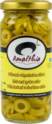 Amalthia vihreä viipaloitu oliivi 260/130g