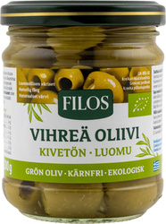 Filos luomu vihreä oliivi kivetön 200/100g
