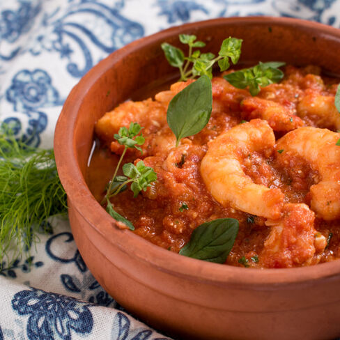 Katkarapu-saganaki